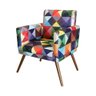 Kit 2 Poltronas Decorativas Nina Sala Triangulo Colorido - 4