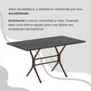 Ver mais imagens de Conjunto Sala de Jantar Mesa Retangular 120x75cm Tampo Ardósia Indiana 4 Cadeiras Rio Marrom/Paraopeba