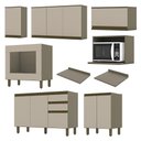 Ver imagem 3 de Cozinha Modulada Connect 10 Peças Duna/cristal com Balcão Forno de Embutir - Móveis Henn