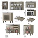 Ver imagem 4 de Cozinha Modulada Connect 10 Peças Duna/cristal com Balcão Forno de Embutir - Móveis Henn