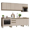Ver imagem 1 de Cozinha Modulada Connect 10 Peças Duna/cristal com Balcão Forno de Embutir - Móveis Henn
