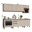Ver imagem 5 de Cozinha Modulada Connect 10 Peças Duna/cristal com Balcão Forno de Embutir - Móveis Henn