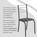 Ver imagem 7 de Conjunto Sala de Jantar Mesa Retangular 120x75cm Tampo Ardósia Indiana 4 Cadeiras Rio Preto/Floral/Fosco
