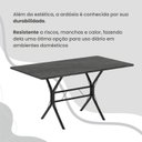 Ver mais imagens de Conjunto Sala de Jantar Mesa Retangular 120x75cm Tampo Ardósia Indiana 4 Cadeiras Rio Preto/Floral/Fosco