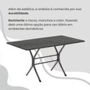 Ver mais imagens de Conjunto Sala de Jantar Mesa Retangular 120x75cm Tampo Ardósia Indiana 4 Cadeiras Rio Prata/C. Marrom/Mart