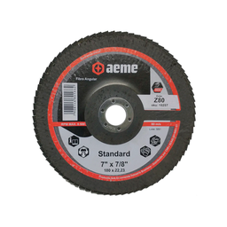 Disco Flap Aeme Standard Nylon Preto Reto Zircônio 7" (180mm) - 1