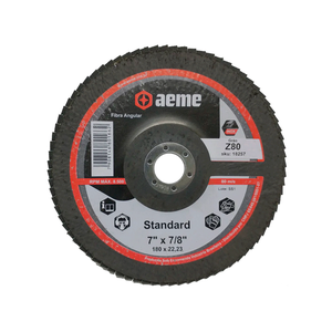 Disco Flap Aeme Standard Nylon Preto Reto Zircônio 7" (180mm)