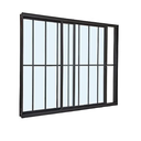 Ver imagem 1 de Janela 2 Folhas com Grade Preto 120x120 Linha 18 Esmeralda