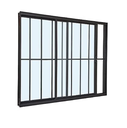Ver imagem 3 de Janela de Correr 2 Folhas com Grade Alumínio Preto 120x120 Linha Esmeralda