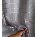 Ver imagem 3 de cortina sala quarto voal xadrez com forro cinza 3,00x2,20