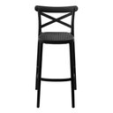 Ver imagem 2 de Banqueta Alta Plats Katrina Or Design 103 Cm (alt) Polipropileno Preto Assento Simulando Palha Preto