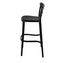 Ver imagem 3 de Banqueta Alta Plats Katrina Or Design 103 Cm (alt) Polipropileno Preto Assento Simulando Palha Preto