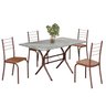 Conjunto Sala de Jantar Mesa Retangular 120x75cm Tampo Granito Topázio 4 Cadeiras Rio - 2