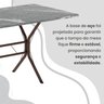 Conjunto Sala de Jantar Mesa Retangular 120x75cm Tampo Granito Topázio 4 Cadeiras Rio - 9