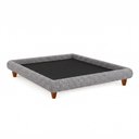 Ver imagem 1 de Cama Casal Japonesa 156cm Pés Madeira Haru Linho Nobre Cinza - Sallar Home