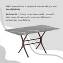 Ver mais imagens de Conjunto Sala de Jantar Mesa Retangular 120x75cm Tampo Granito Topázio 4 Cadeiras Rio Marrom/Paraopeba