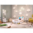 Ver imagem 2 de Cama Belíssima com Painel Adesivado Azul + Colchão – Toque Divertido no Quarto