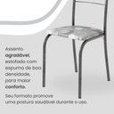 Ver imagem 6 de Conjunto Sala de Jantar Mesa Retangular 120x75cm Tampo Granito Topázio 4 Cadeiras Rio Prata/Paraopeba/Mart
