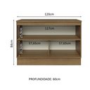 Ver imagem 4 de Balcão de Pia 120 cm 2 Portas Rustic/Branco Veludo Lux Madesa