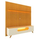 Ver imagem 2 de Rack com Painel para TV até 85 Polegadas Sole 2 Portas Ripado 100% MDF com LED Naturale/Off White - 