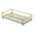 Ver imagem 1 de Bandeja Decorativa Multiuso Com Alças Inox Fence Hara:Dourado