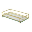 Ver imagem 1 de Bandeja Decorativa Multiuso Com Alças Inox Fence Hara:Dourado