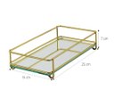 Ver imagem 3 de Bandeja Decorativa Multiuso Com Alças Inox Fence Hara:Dourado