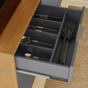 Ver imagem 3 de Cozinha Compacta Viena 8 Portas e 2 Gavetas Tauari/cinza - Lukaliam Móveis