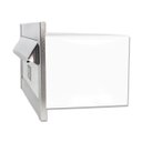 Ver imagem 3 de Caixa de Correio Inox Polido Revista Jornal Brilhante Espelhada com Tarja Branca