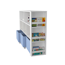 Ver imagem 2 de Organizador Brinquedo Baús azul  E Porta Livros Nicolau 100% Mdf