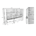 Ver imagem 5 de Organizador Brinquedo Baús azul  E Porta Livros Nicolau 100% Mdf