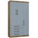 Ver imagem 1 de Guarda Roupa Modulado 132cm 3 Portas e 4 Gavetas Paris Luciane Móveis