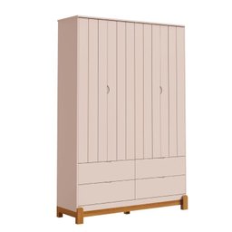 Guarda-roupa Lotus 4 Portas 4 Gavetas Rosa Reller - 1