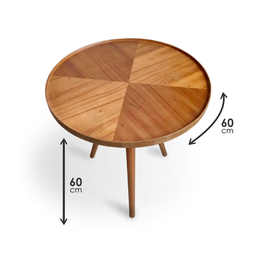 Mesa de Canto Lateral Laminada 60x60cm - 8