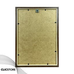 Moldura 30x45cm com Vidro e Fundo para Quadros Fotos Imagens Decoração Certiciados Quarto Sala:marro - 3