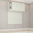 Ver imagem 1 de Ponte Guarda-Roupa Casal 3 Portas 1450mm Seletto Cinza/Areia HP