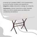 Ver mais imagens de Conjunto Sala de Jantar Mesa Retangular 120x75cm Tampo Madeira MDP White 4 Cadeiras Rio Marrom/Paraopeba