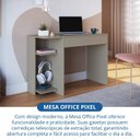 Ver imagem 7 de Escrivaninha Mesa Escritório Complemento 1 Gaveta 108cm Niquel Cinza