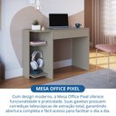 Ver imagem 7 de Escrivaninha Mesa Escritório Complemento 1 Gaveta 108cm Niquel Cinza