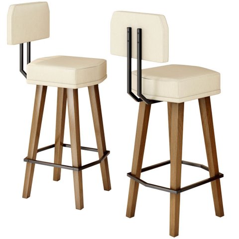 Kit 2 Banquetas com Encosto para Bancada Confortável Pés Palito Cozinha Resistente Balcão Cozinha