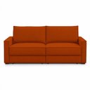 Ver imagem 3 de Sofá Sala de Estar Nilo Retratil Manual Bipartido 250cm 4 Lugares Bouclê Terracota m1 - Monari Desig