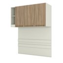 Ver imagem 2 de Ponte Guarda-Roupa Casal 3 Portas 1450mm Seletto Marrom/Areia HP/Jequitibá