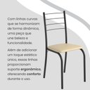Ver imagem 7 de Conjunto Sala de Jantar Mesa Retangular 120x75cm Tampo Madeira MDP White 4 Cadeiras Rio Preto/Creme/Fosco