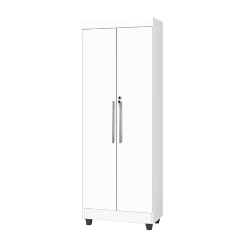 Armario Multiuso Organizador Texas 2 Portas Com Chave:Branco