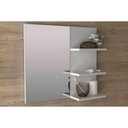 Ver imagem 1 de Armário de Banheiro C-espelho Bn3608 3 Prateleiras 60cm Cor Branco - Tecno Mobili