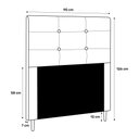 Ver imagem 3 de Cabeceira Cama Box Solteiro Luna 90cm Corano Preto