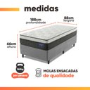Ver imagem 4 de Cama Box Colchão Solteiro Molas Ensacadas Euro In Atlantic 88x188x66cm