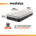 Ver imagem 5 de Cama Box Colchão Solteiro Molas Ensacadas Euro In Atlantic 88x188x66cm