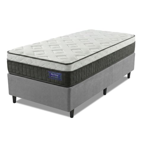 Cama Box Colchão Solteiro Molas Ensacadas Euro In Atlantic 88x188x66cm