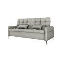 Ver imagem 3 de Sofá Cama Reclinável Pietra 3 Lugares Confortável Resistente:linho Cinza